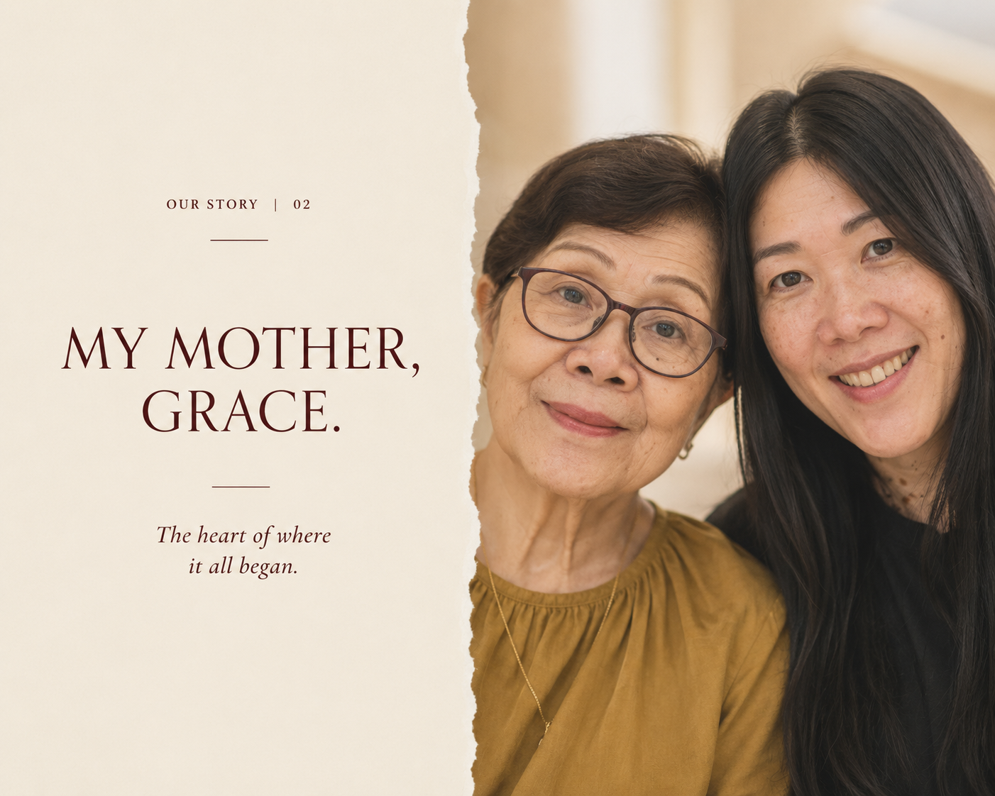 Dewi and her mother Grace together